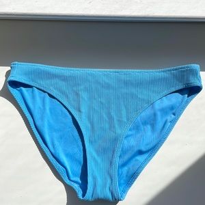 Aerie Blue Ribbed Bikini Bottoms